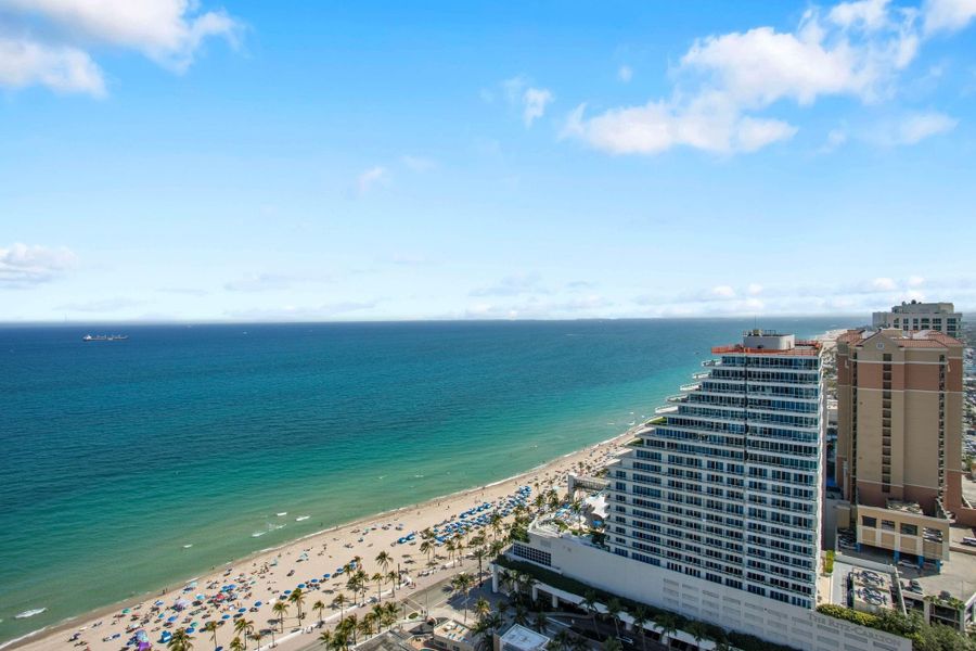 Ocean View from Balcony Living Area