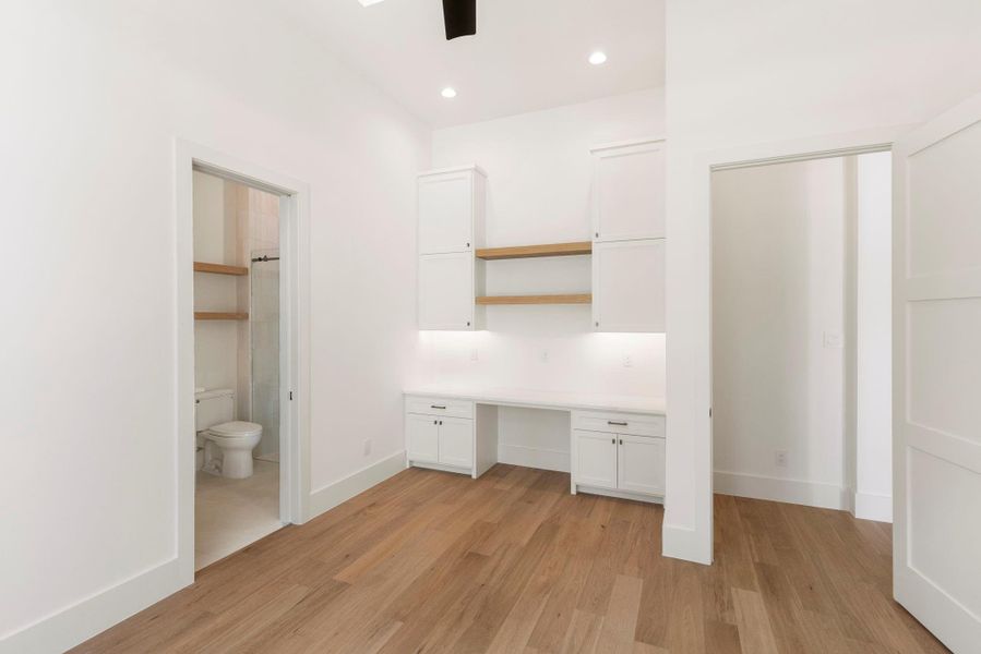 1st Bedroom down with built in homework station or use as 2nd office
