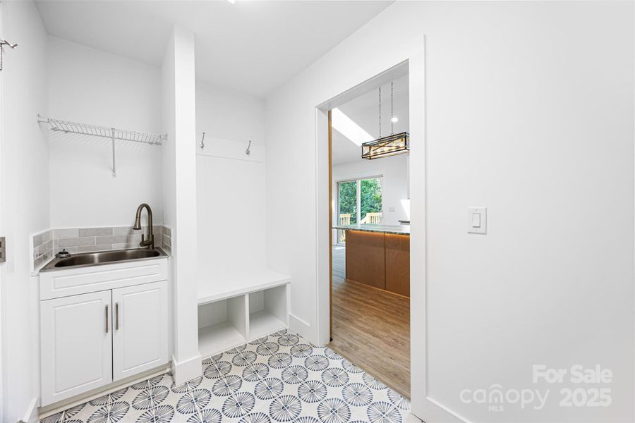 Laundry Room with Drop Zone off Kitchen