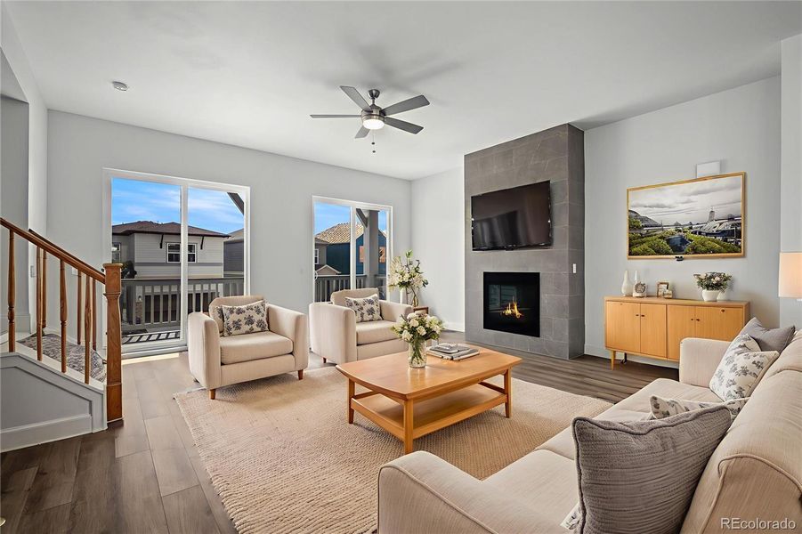 Furnished interior view inside a new home in Trailside at Cottonwood Creek, Colorado Springs (Image 12). Furnished interior view inside a new home in Trailside at Cottonwood Creek, Colorado Springs (Image 12).