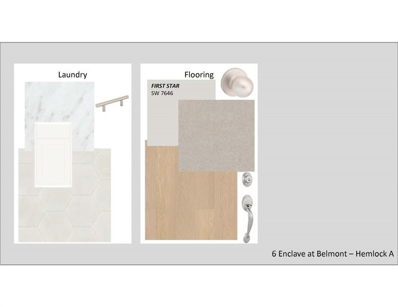Sample of building materials used in homes in Enclave at Belmont, Belmont (Image 26).