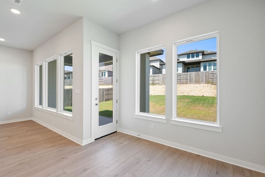 Spacious, unfurnished interior of a new home in Park Collection at Lariat, Liberty Hill (Image 28). Spacious, unfurnished interior of a new home in Park Collection at Lariat, Liberty Hill (Image 28).