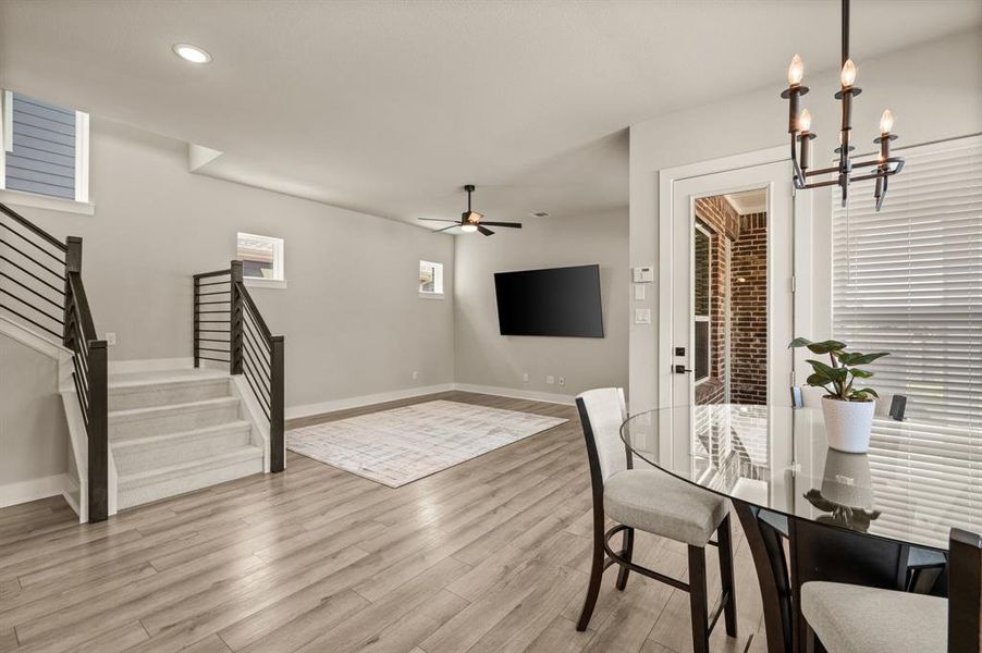 Furnished interior view inside a new home in HomeTown Garden, North Richland Hills (Image 10). Furnished interior view inside a new home in HomeTown Garden, North Richland Hills (Image 10).