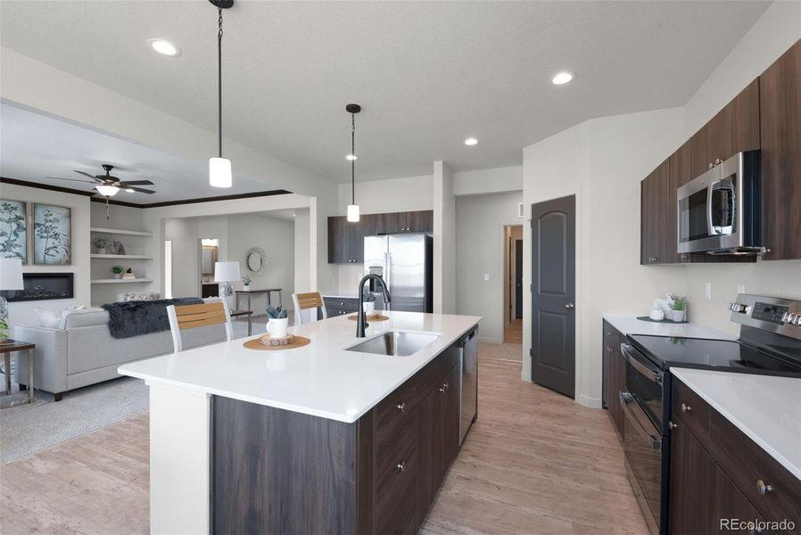 Furnished interior view inside a new home in , Pueblo West (Image 19).