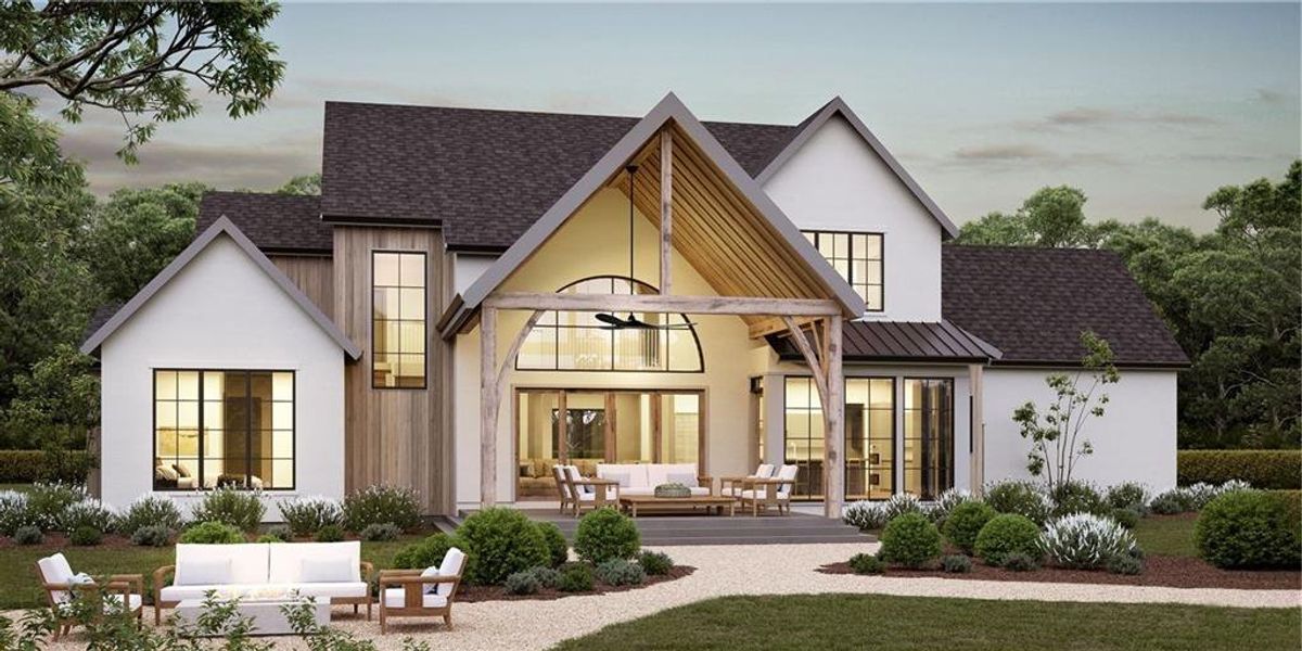Front exterior of a new home in , Cumming, GA, highlighting curb appeal (Image 2). Front exterior of a new home in , Cumming, GA, highlighting curb appeal (Image 2).