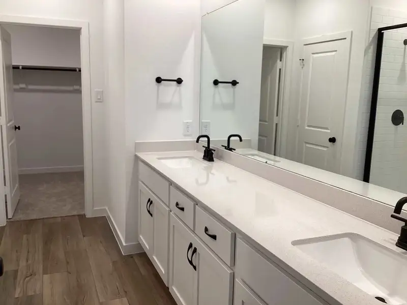 Primary Bathroom Construction Progress featuring the Harmony Collection