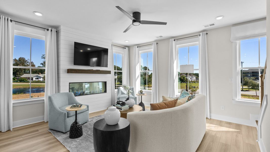 Furnished interior view inside a new home in Seabreeze Crossing, Little River (Image 8). Furnished interior view inside a new home in Seabreeze Crossing, Little River (Image 8).