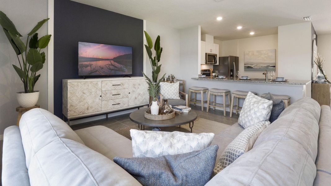 Furnished interior view inside a new home in Rivers Edge, Edgewater (Image 5).