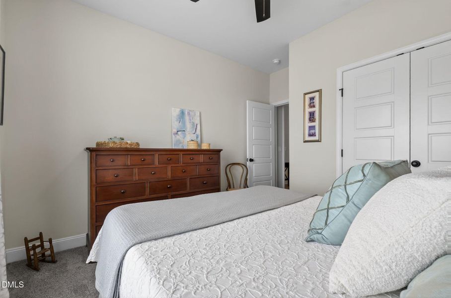 Guest bedroom on main living level