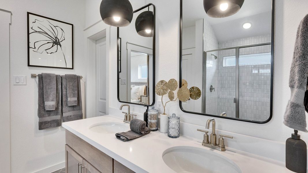 Representative furnished interior of a home built from the Meyerson by DRB Homes in Hunters Glen, Jarrell (Image 32).