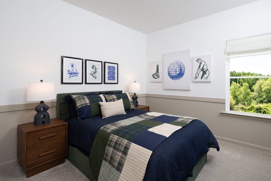 Furnished interior in a model home at Preserve at The Point in Rolesville (Image 5).