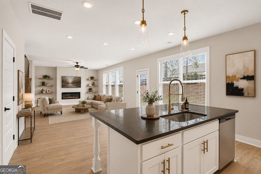Furnished interior view inside a new home in The Fairways at Mirror Lake, Villa Rica (Image 10).