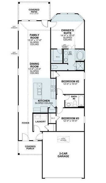 2D floor plan layout of this home in Miller's Pond, Rosenberg, TX (Image 3).