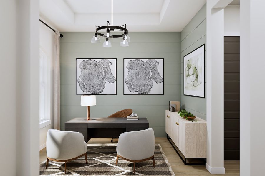 Representative furnished interior of a home built from the The Camellia by David Weekley Homes in Monterra - Gardens, Fate (Image 5).