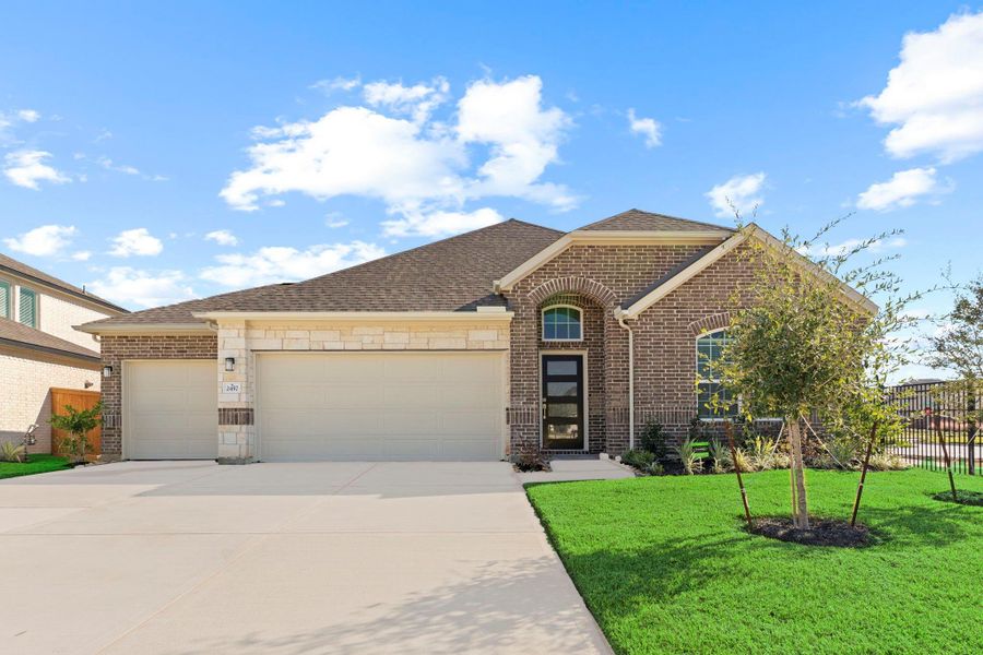 CastleRock Communities homes present the amazing opportunity to start your memories!  All brick home, huge corner lot!  Beautiful stone and brick elevation. Three car garage with garage door openers and more!  All in the gated area of the community.
