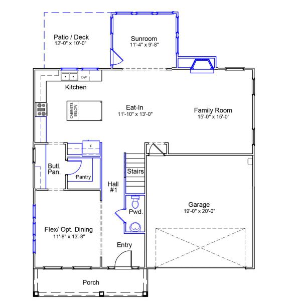 2D floor plan layout of this home in Scotts Hill Village, Wilmington, NC (Image 2). 2D floor plan layout of this home in Scotts Hill Village, Wilmington, NC (Image 2).