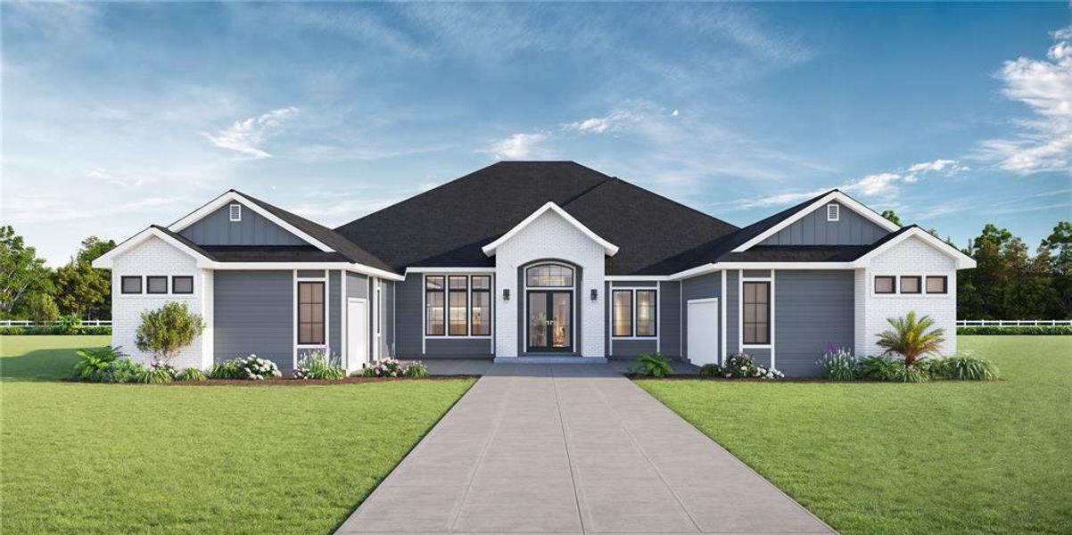 Front exterior of a new home in , Archer, FL, highlighting curb appeal (Image 1). Front exterior of a new home in , Archer, FL, highlighting curb appeal (Image 1).