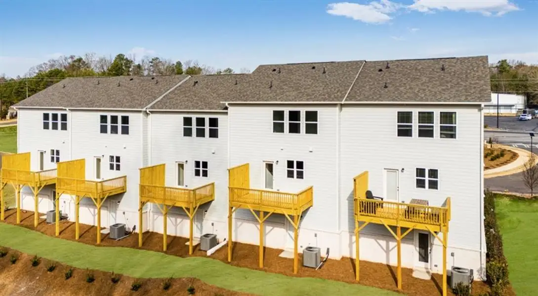 Exterior details and patio area of a home in Somerset at Veterans Memorial, Mableton (Image 3).