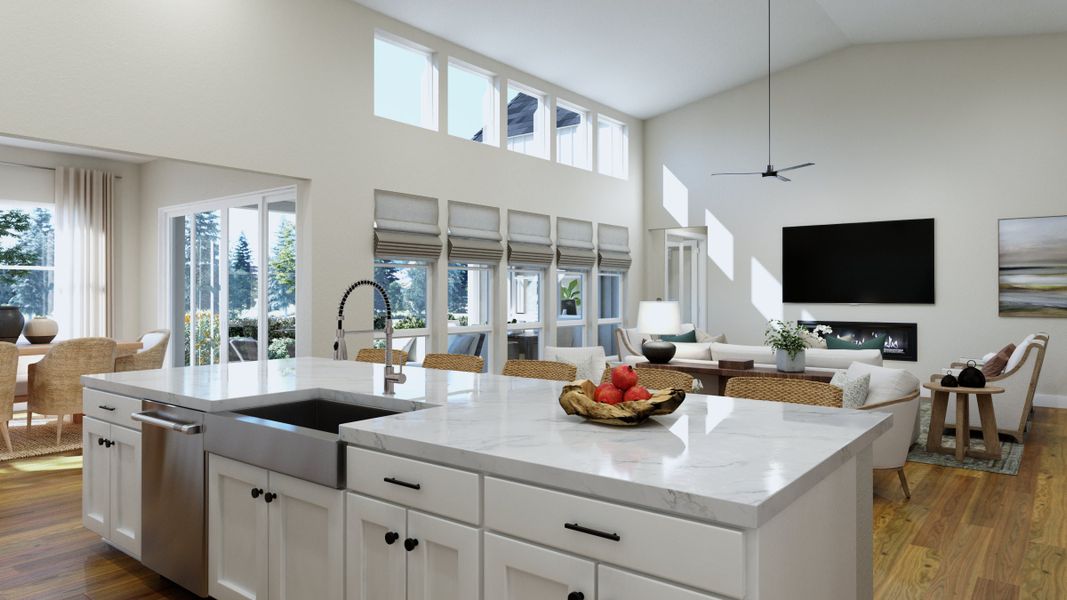 Representative furnished interior of a home built from the The Broadmoor by Trumark Homes in RainDance, Windsor (Image 5).
