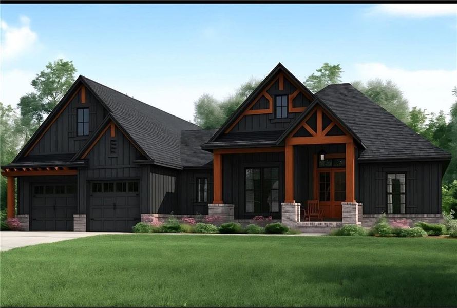 Front exterior of a new home in , Elberton, GA, highlighting curb appeal (Image 1).