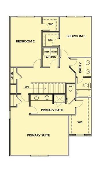 2D floor plan layout of this home in Sawmill Creek, Mableton, GA (Image 3).
