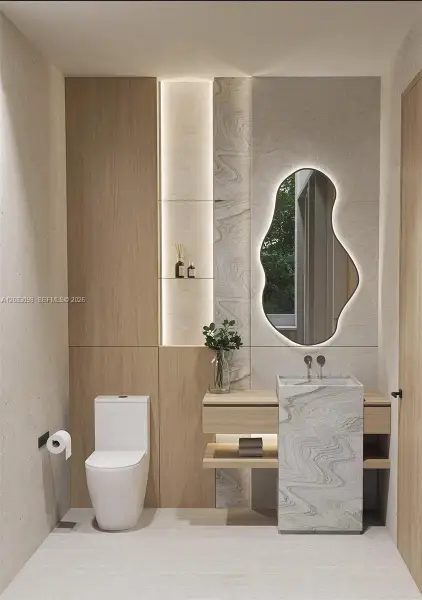 Furnished interior view inside a new home in , Miami Springs (Image 13).