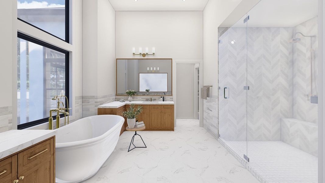 Furnished interior view inside a new home in , Houston (Image 12).