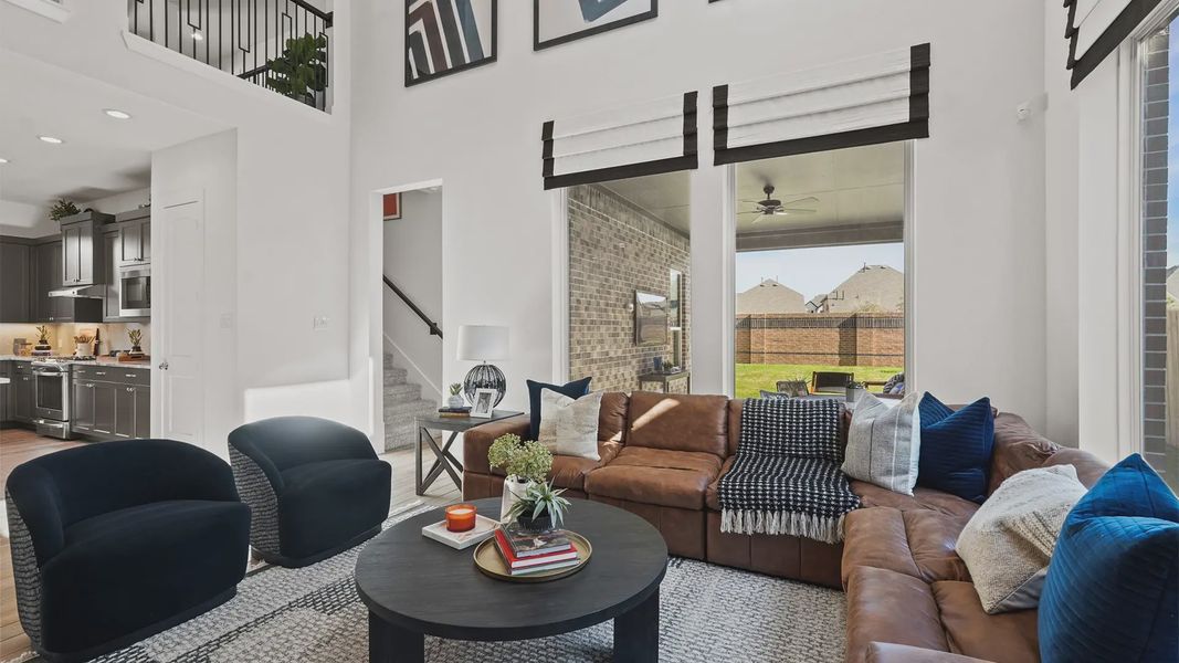 Representative furnished interior of a home built from the Medina by Chesmar Homes in Elyson 50's, Katy (Image 15).