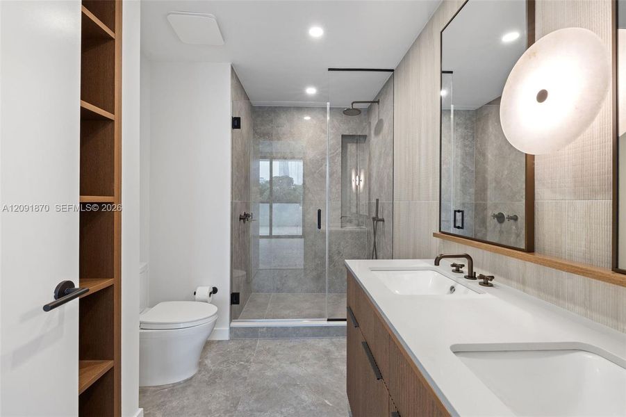Furnished interior view inside a new home in , Miami (Image 16).