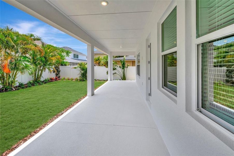Exterior details and patio area of a home in South Tampa - Urban Collection, Tampa (Image 13).