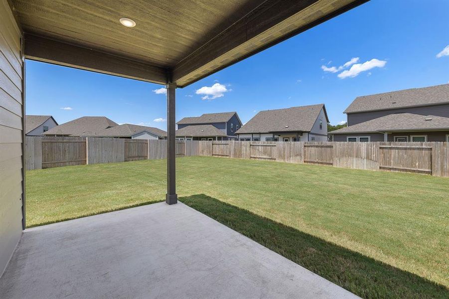 Large covered patio