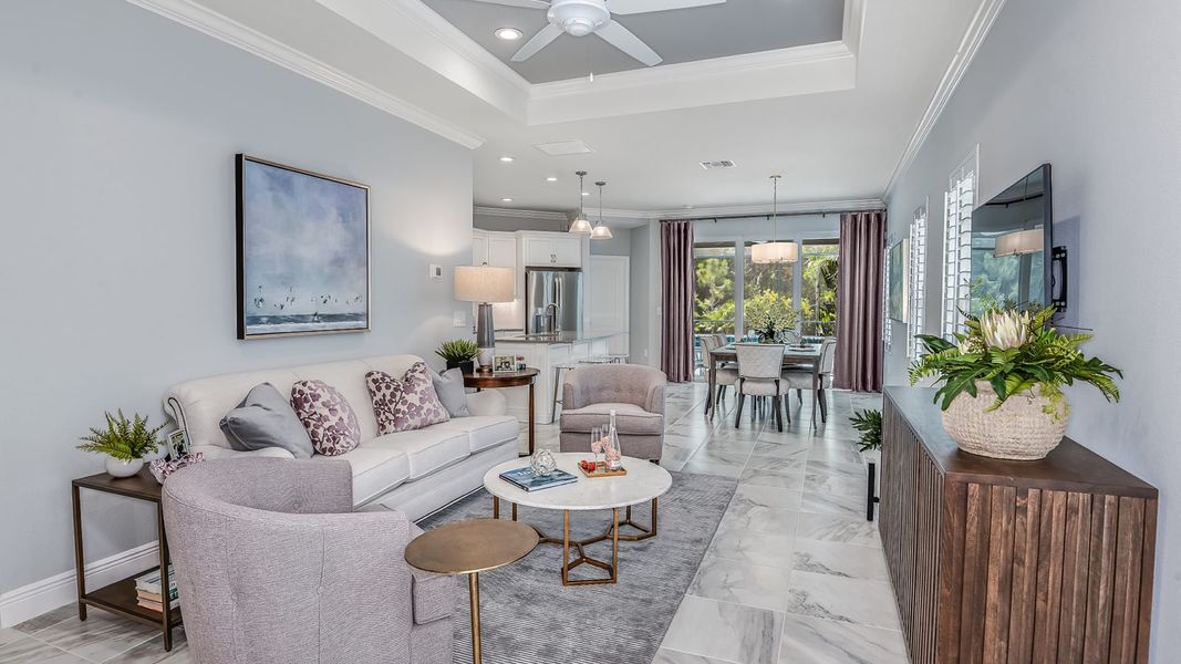 Representative furnished interior of a home built from the Patriot by Neal Communities in Boca Royale Golf & Country Club at Wellen Park, Englewood (Image 10).