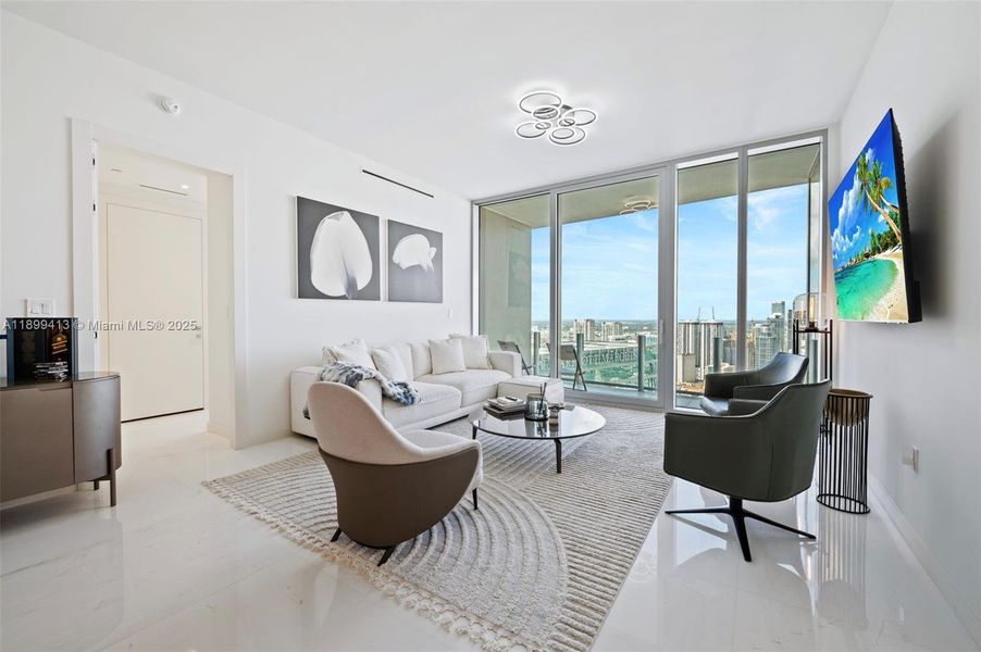 Furnished interior view inside a new home in , Miami (Image 17). Furnished interior view inside a new home in , Miami (Image 17).