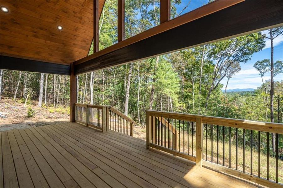 Exterior details and patio area of a home in , Ellijay (Image 32).