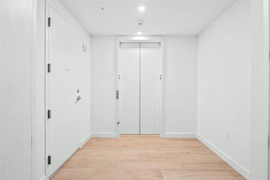 Private elevator foyer entrance