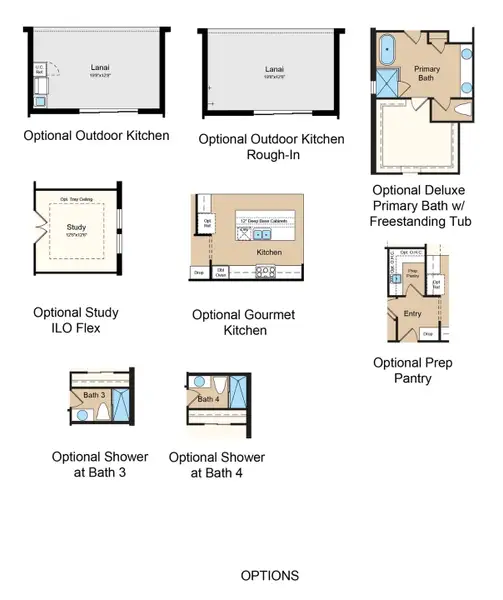 2D floor plan layout of this home in Esplanade at McKinnon Groves, Winter Garden, FL (Image 3). 2D floor plan layout of this home in Esplanade at McKinnon Groves, Winter Garden, FL (Image 3).