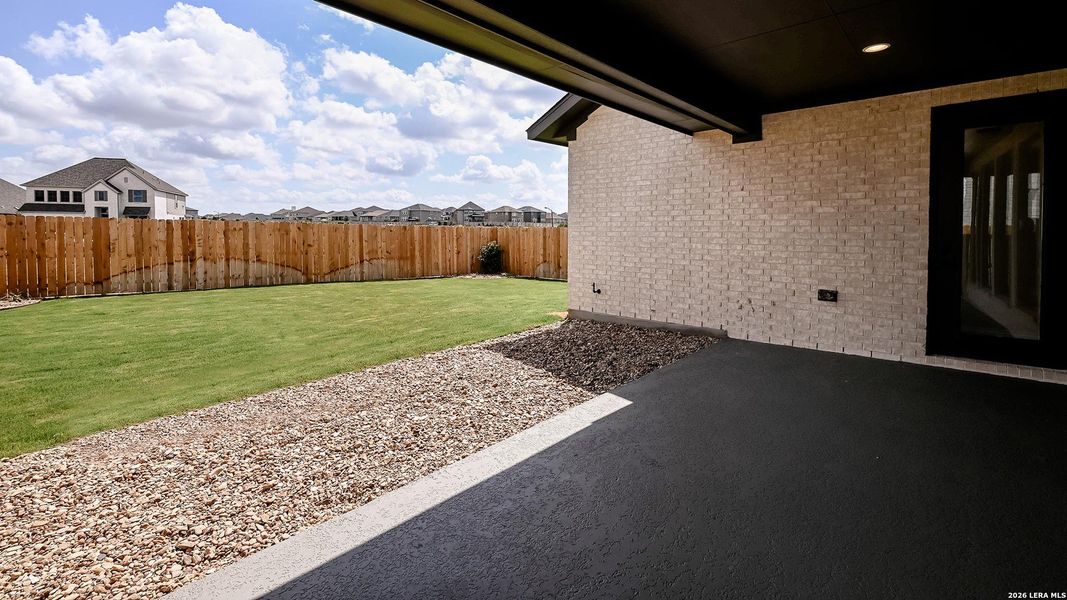 Exterior details and patio area of a home in Legacy at Lake Dunlap, New Braunfels (Image 4).