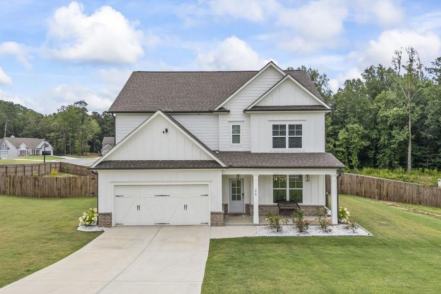 Front exterior of a new home in , Winder, GA, highlighting curb appeal (Image 27).