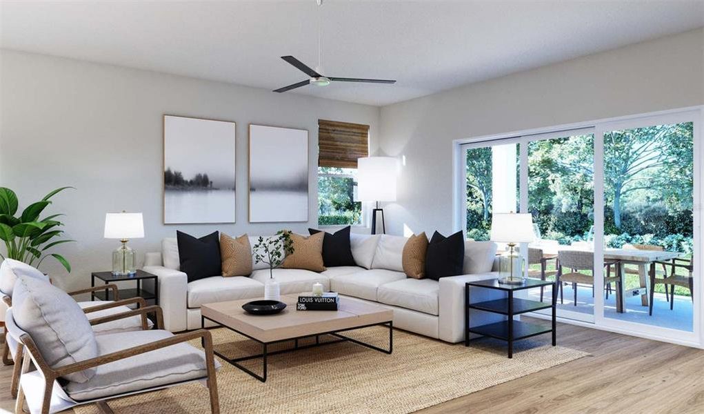 Furnished interior view inside a new home in Reverie at Palm Coast, St. Augustine (Image 8). Furnished interior view inside a new home in Reverie at Palm Coast, St. Augustine (Image 8).