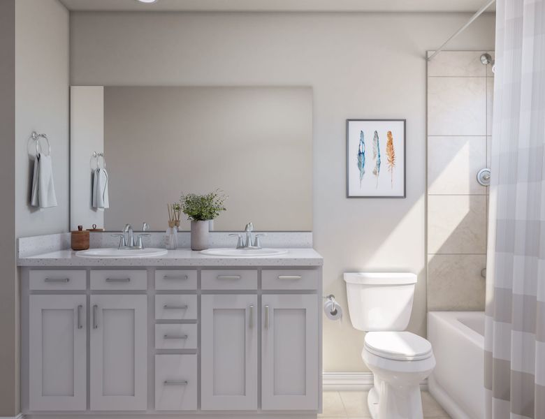 Furnished interior view inside a new home in Mason Woods, Cypress (Image 12). Furnished interior view inside a new home in Mason Woods, Cypress (Image 12).