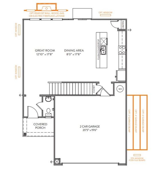 2D floor plan layout for the TA1800 by True Homes in Reeves Crossing, St. George, SC (Image 3). 2D floor plan layout for the TA1800 by True Homes in Reeves Crossing, St. George, SC (Image 3).