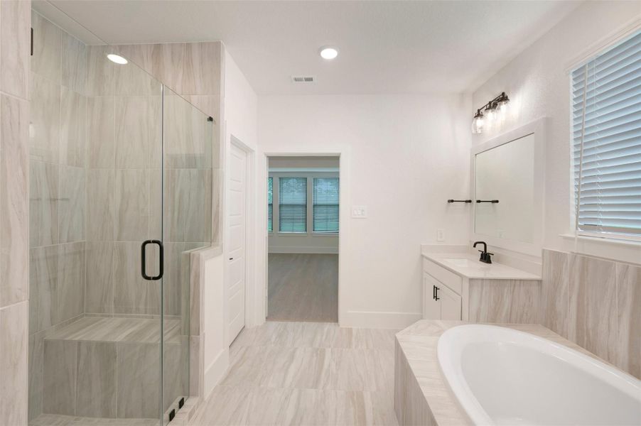 Furnished interior view inside a new home in Lone Star Landing, Montgomery (Image 13).