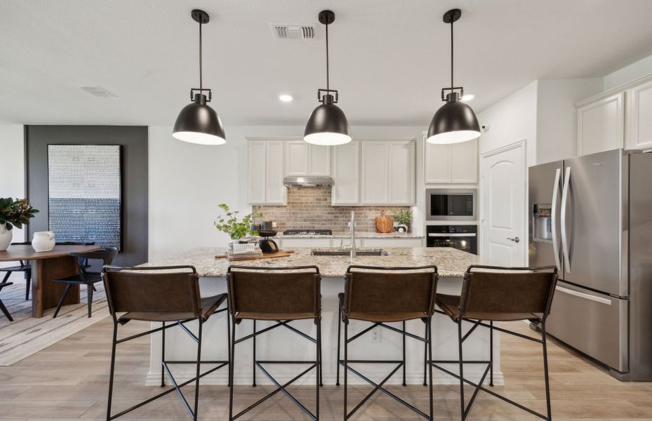 Abundant cabinet space in kitchen