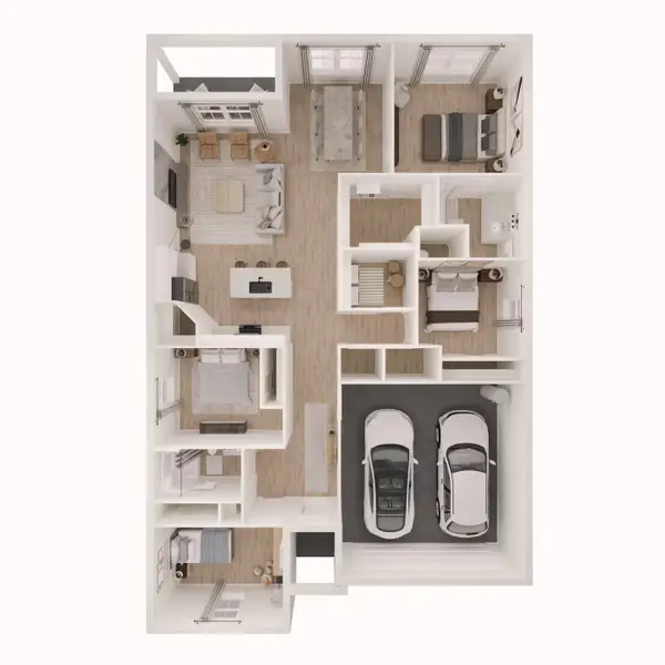 2D floor plan layout for the Goldenrod II by K. Hovnanian® Homes in Ashland, Angleton, TX (Image 4).