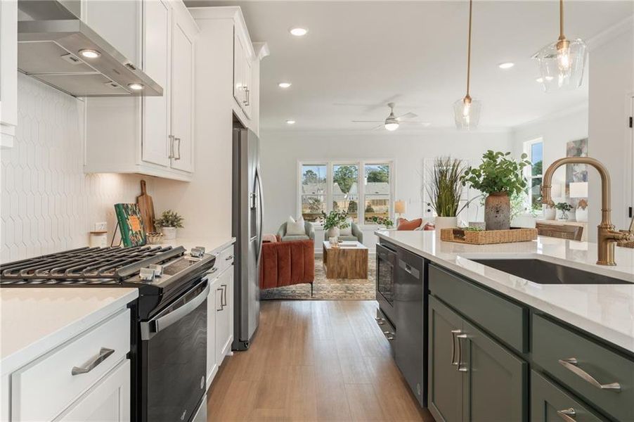 Furnished interior view inside a new home in Townes at South Main, Kennesaw (Image 23).