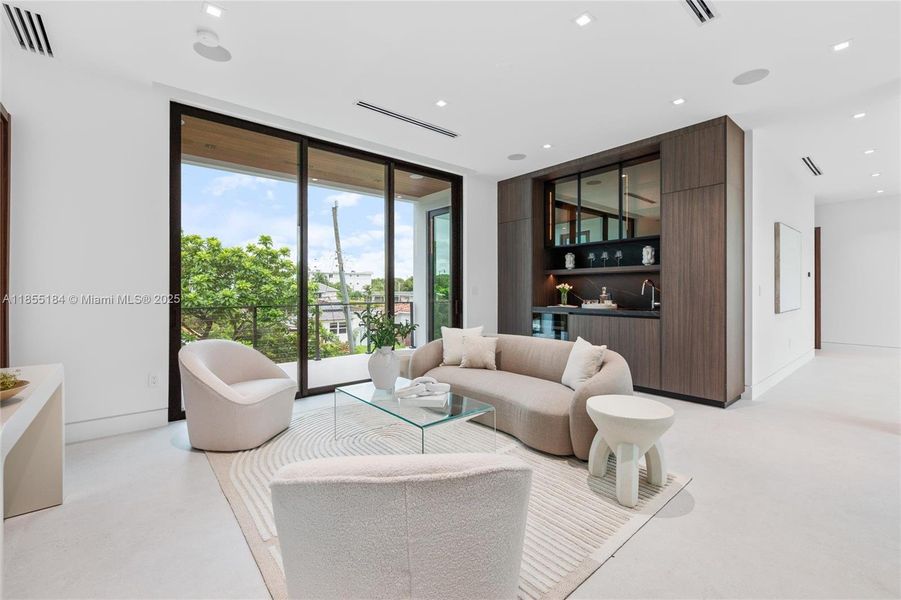 Furnished interior view inside a new home in , Miami (Image 19). Furnished interior view inside a new home in , Miami (Image 19).