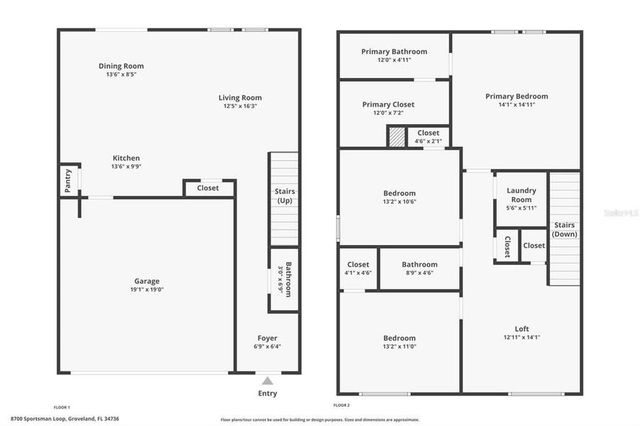 2D floor plan layout of this home in , Groveland, FL (Image 4).
