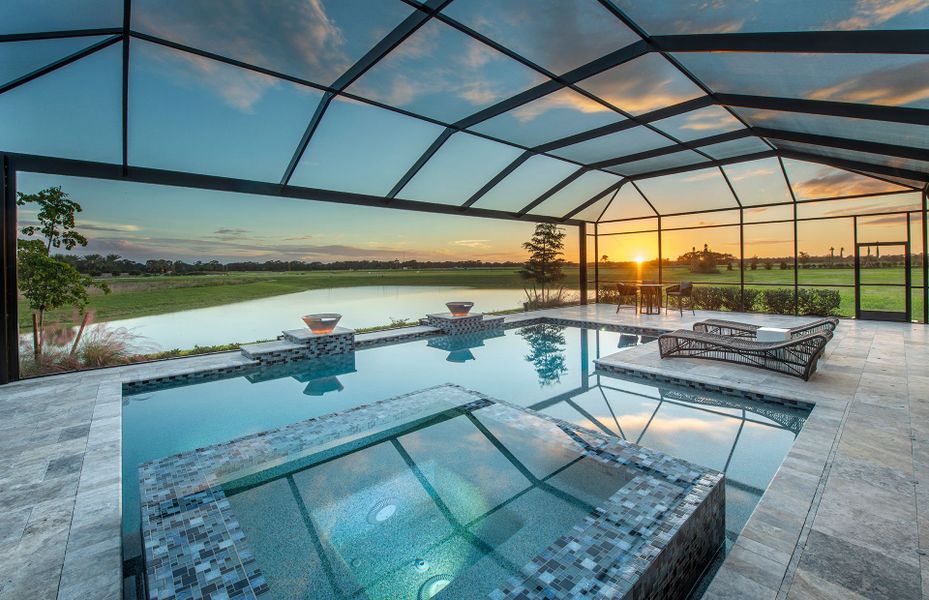 Exterior details and patio area of a home in Talon Preserve on Palmer Ranch, Nokomis (Image 31).
