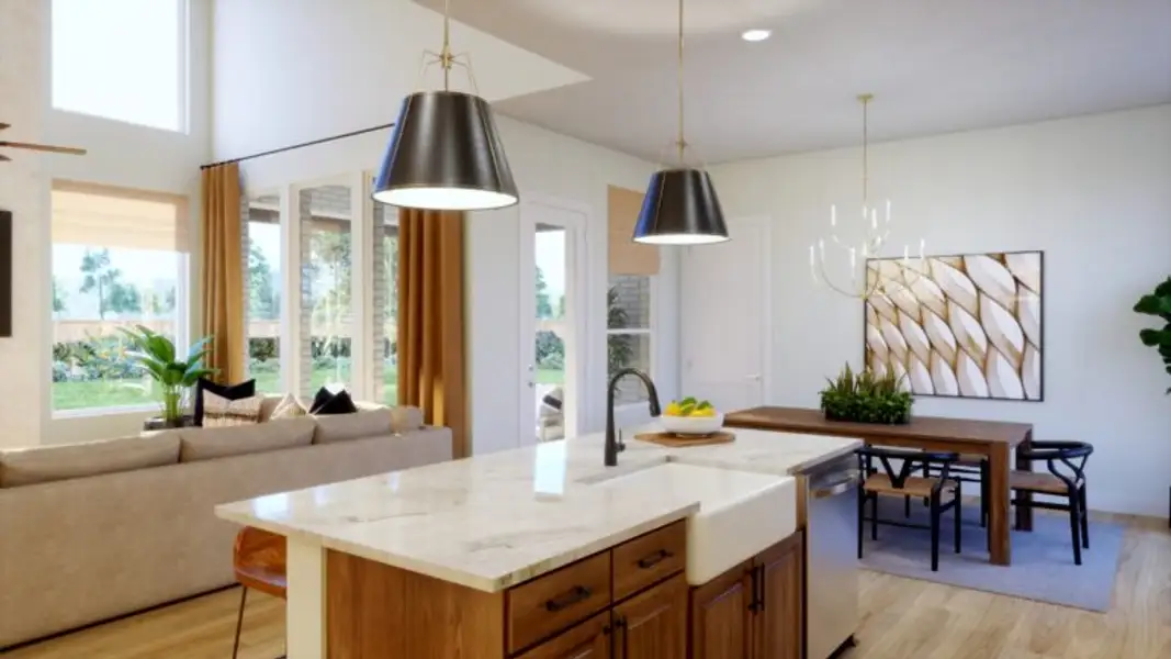 Furnished interior view inside a new home in Uptown Celina, Celina (Image 3).