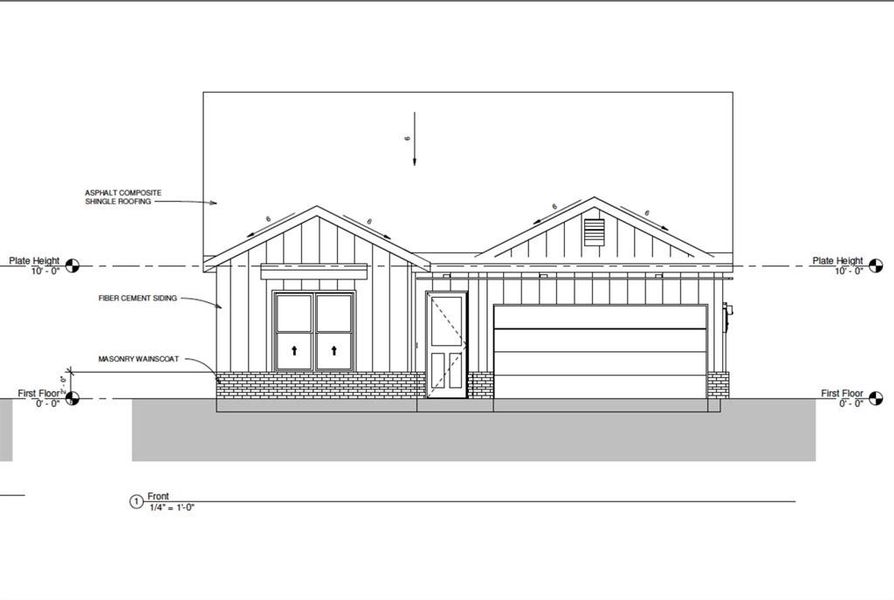 Exterior rendering of this home design in , Denison, TX (Image 2).
